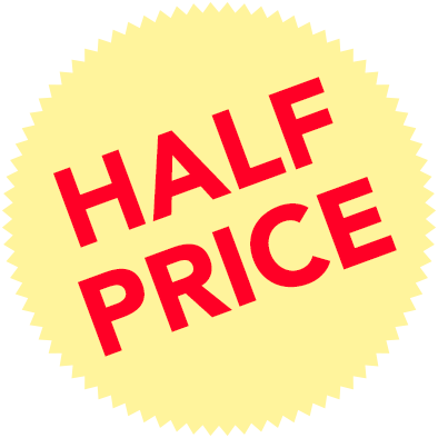 Half-price-badge