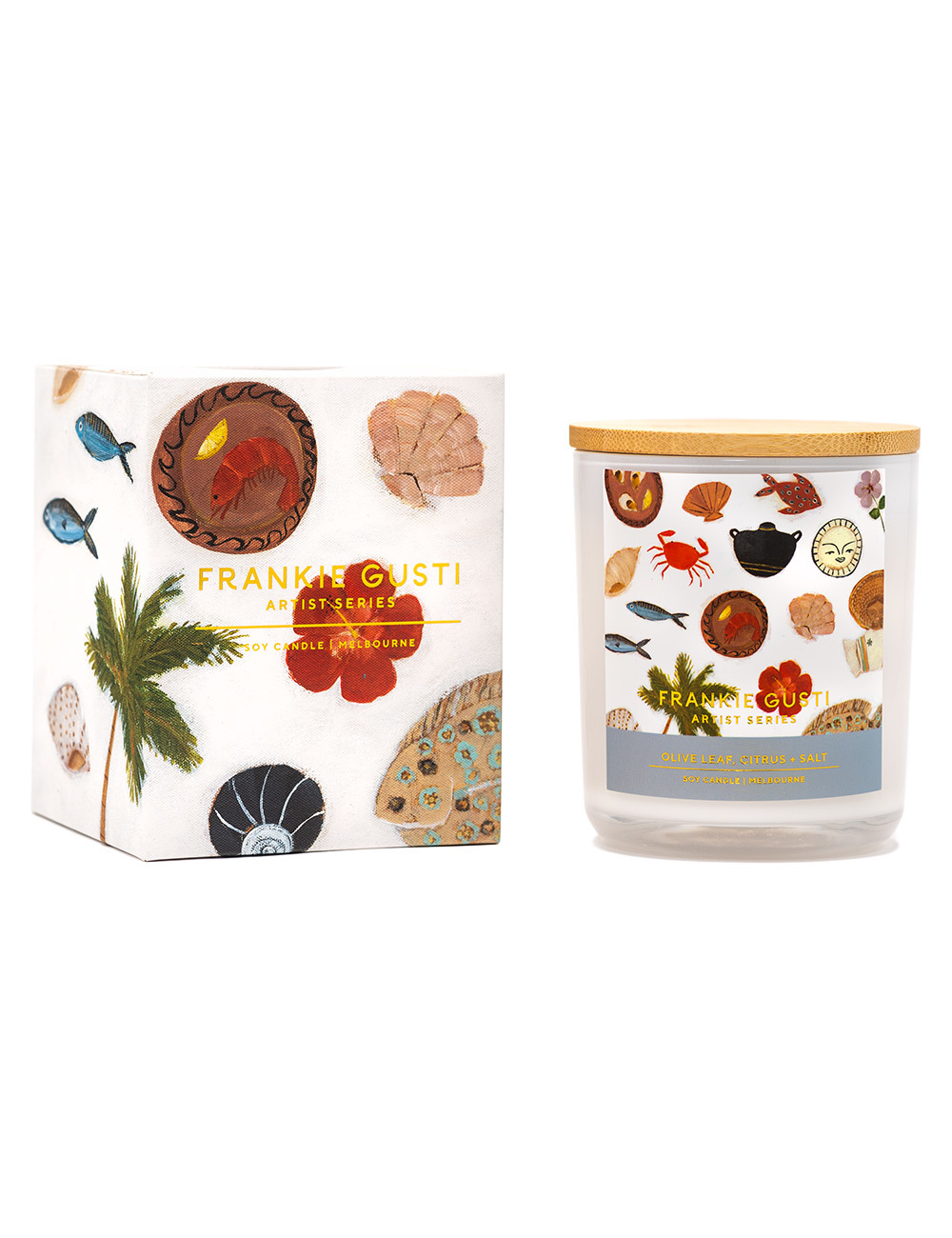 Frankie Gusti Artist Series Candle Olive Leaf