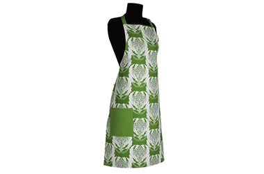 Organic Cotton Apron Green Waratah