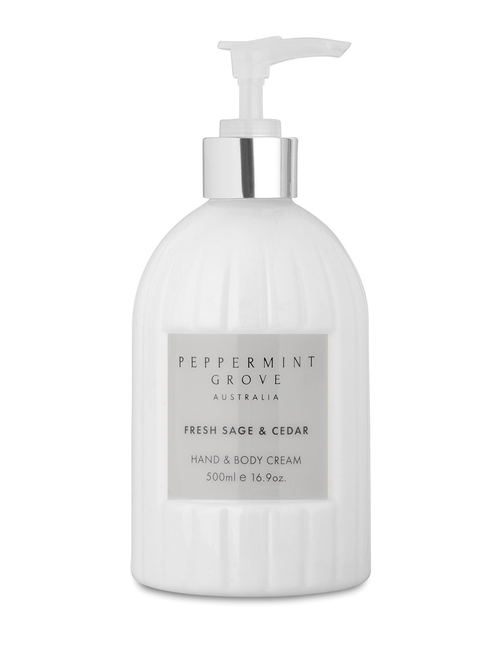 Peppermint Grove Fresh Sage & Cedar - Hand & Body Cream 500ml