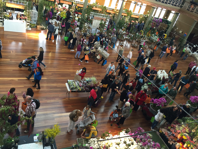 Crowds at Melbourne Flower Show